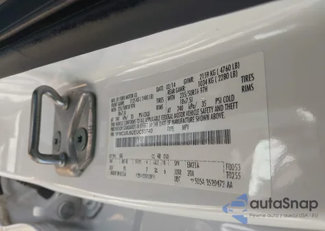 2014 Ford Escape Titanium из США, поврежденный, VIN 1FMCU0J92EUC50740